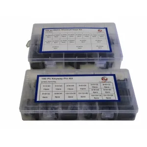 100pc Metric Keyway and 164pc Metric Woodruff Keys Grab Kit