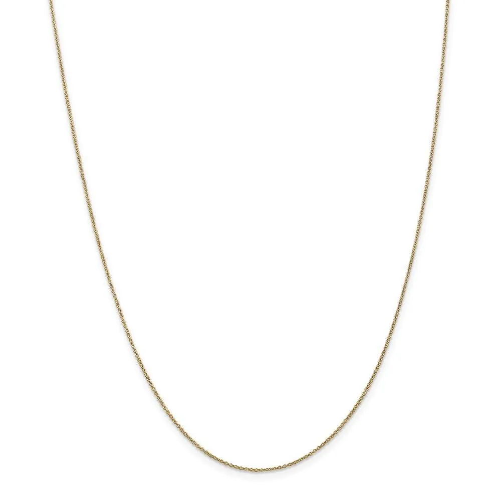 14k Yellow Gold .80mm Solid Polish Cable Chain