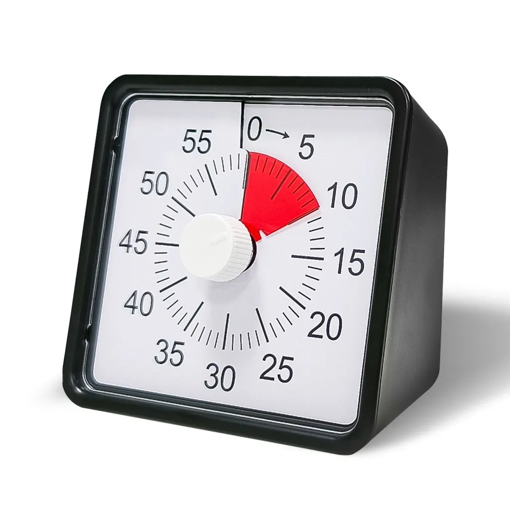 60 Minutes Visual Timer Mechanical Reminder Alarm Clock Kitchen Baking