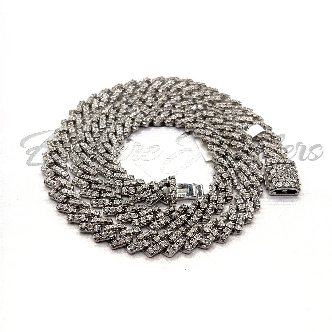 925 DIAMOND CUBAN CHAIN