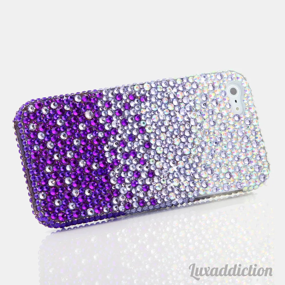 AB Crystals Fades to Dark Purple Design (style 914)