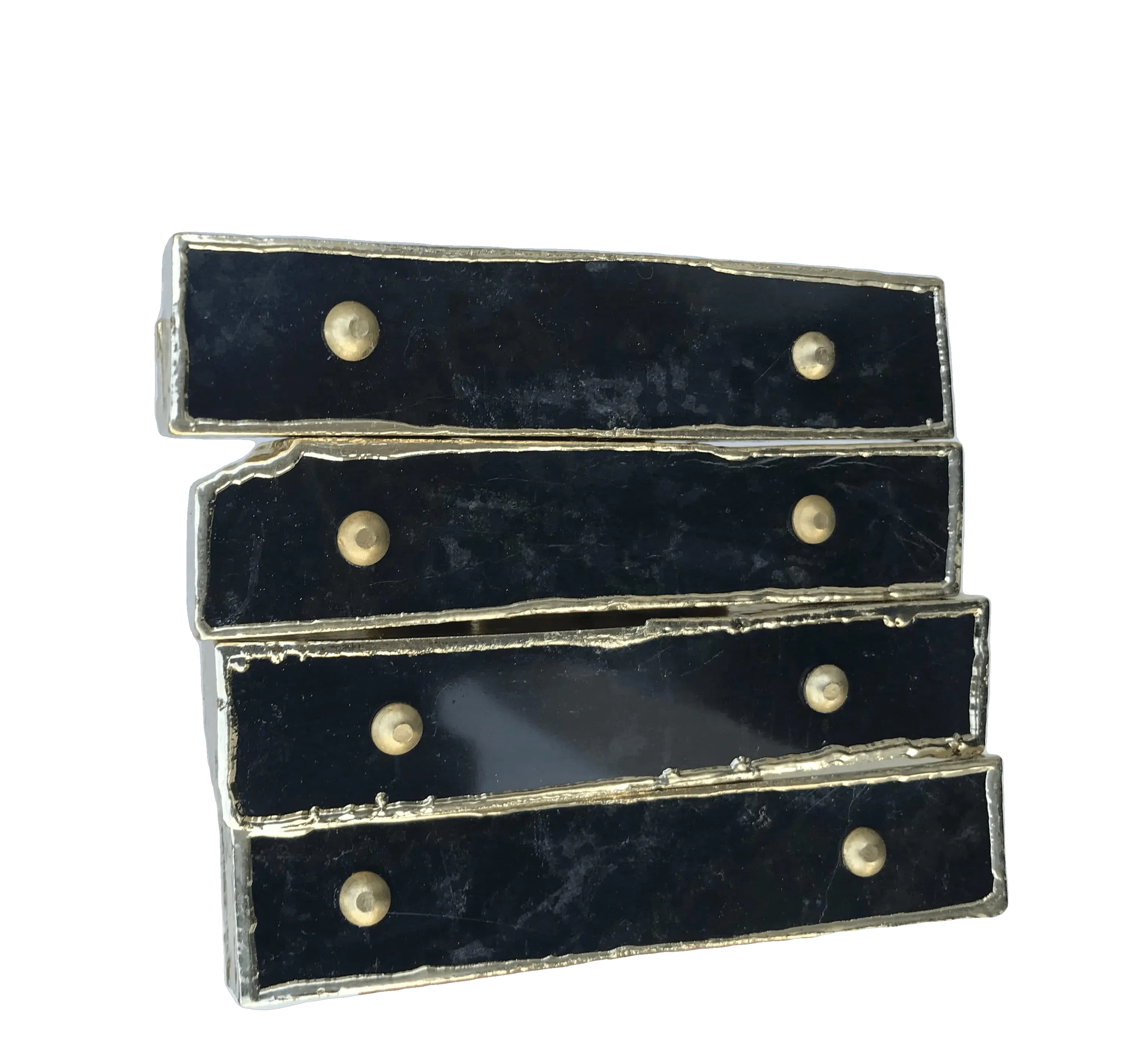 Black Agate Cabinet Door Pull Handle - Set of 4