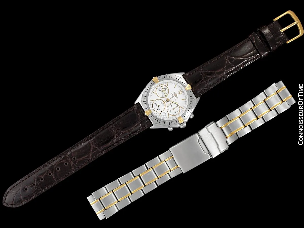 Breitling Windrider Chrono Sextant Mens Chronograph Watch, Stainless Steel & 18K Gold - B55045