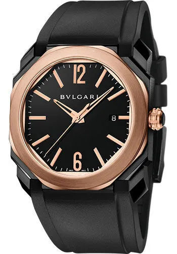 Bulgari - Octo Solotempo - Pink Gold and DLC Stainless Steel