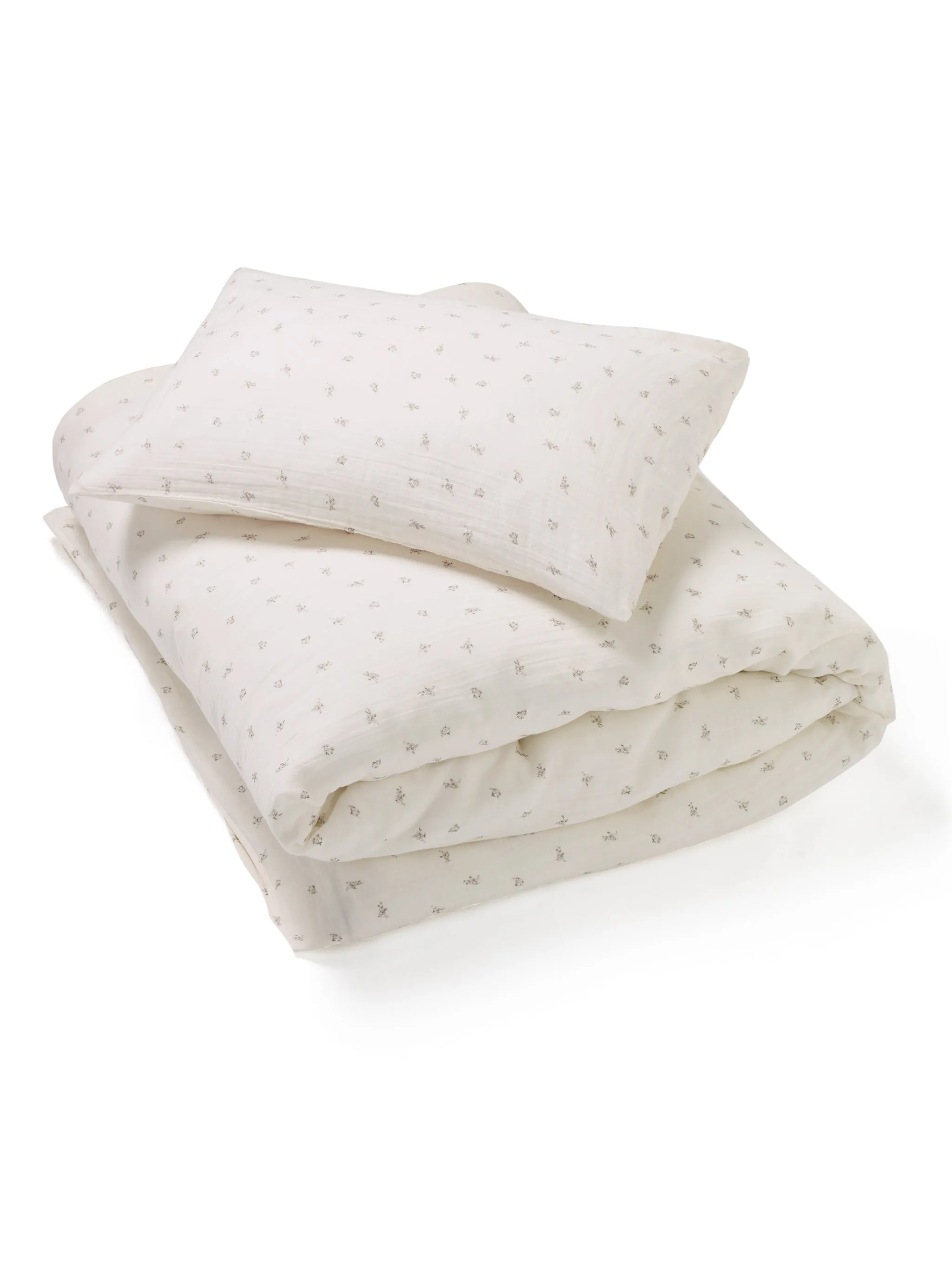 Duvet Cover Set, including Pillowcase - Taupe Rose