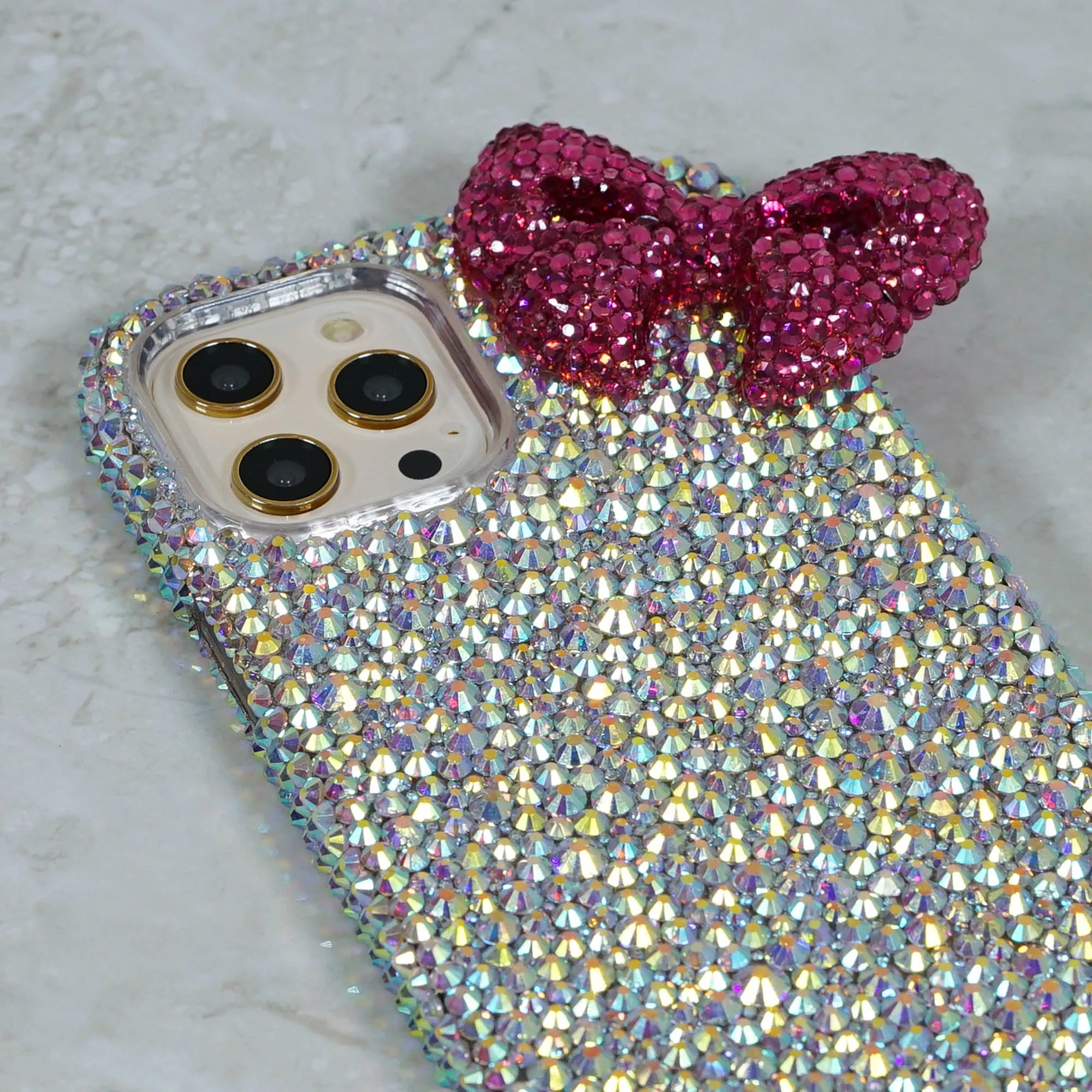 Fushia Bow with AB Crystals Design (style 901)