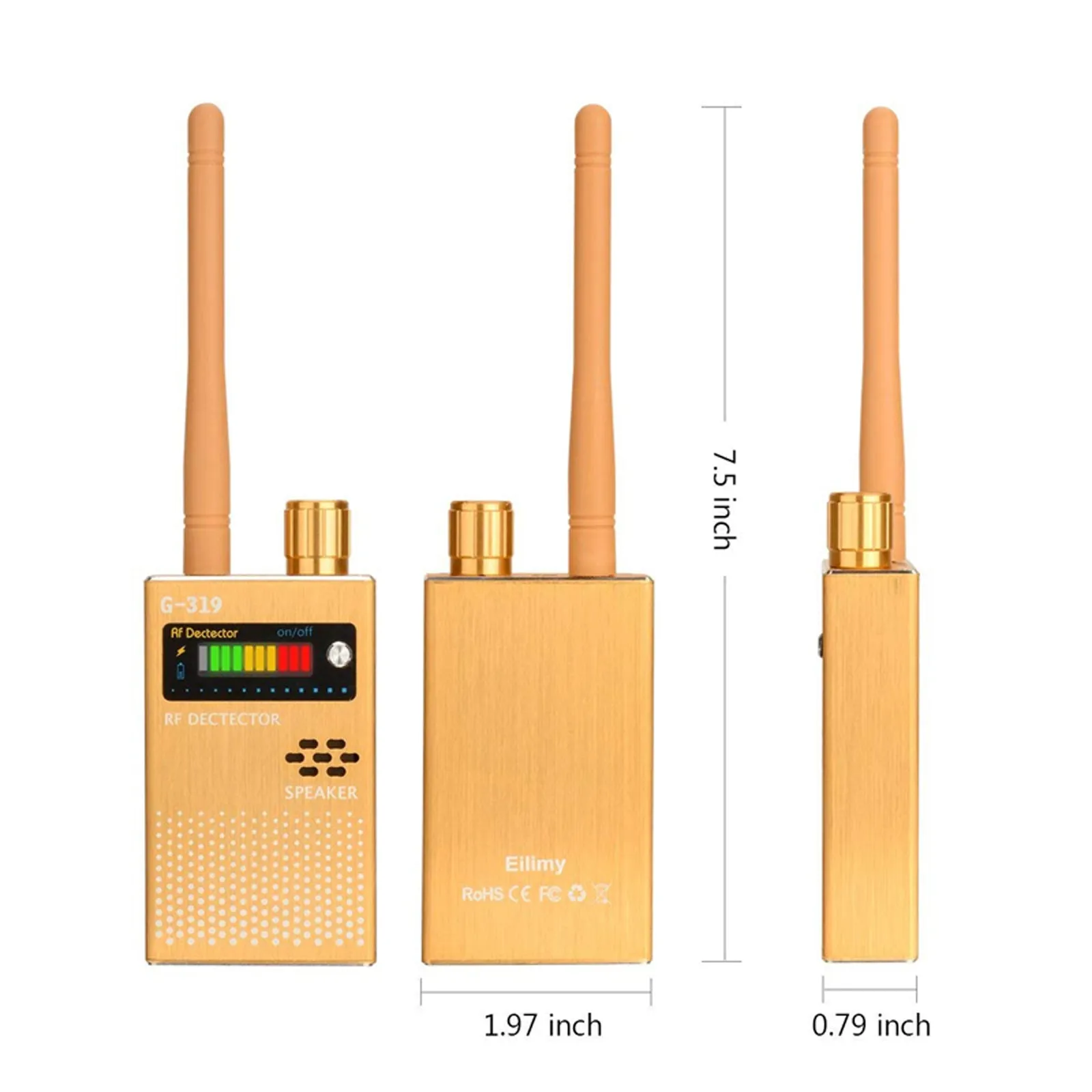 G319 Advanced RF Spy Bug Detector GPS Tracker GSM CDMA 3G 4G 5G Wifi Camera