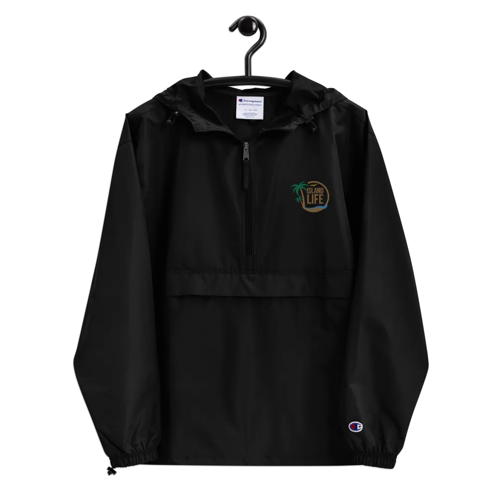 Island Life Logo Embroidered Champion Packable Jacket