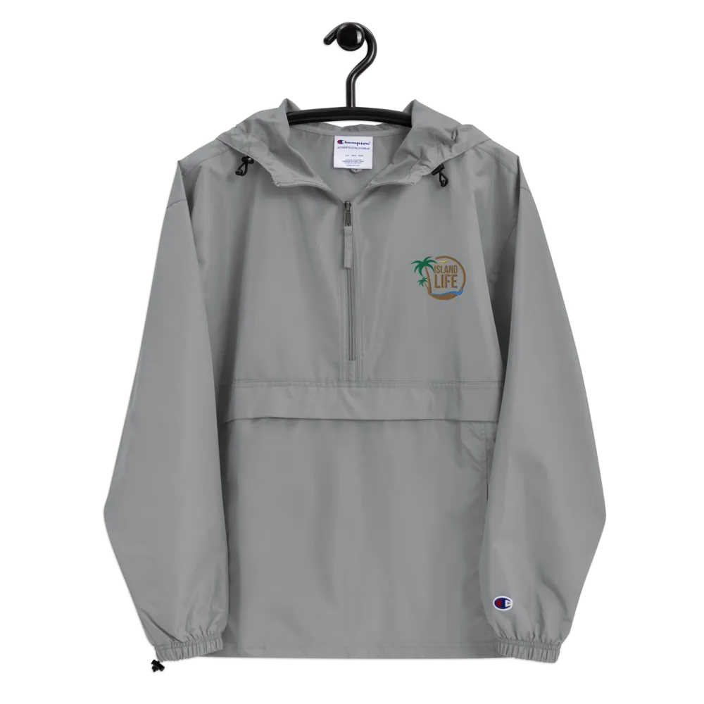 Island Life Logo Embroidered Champion Packable Jacket