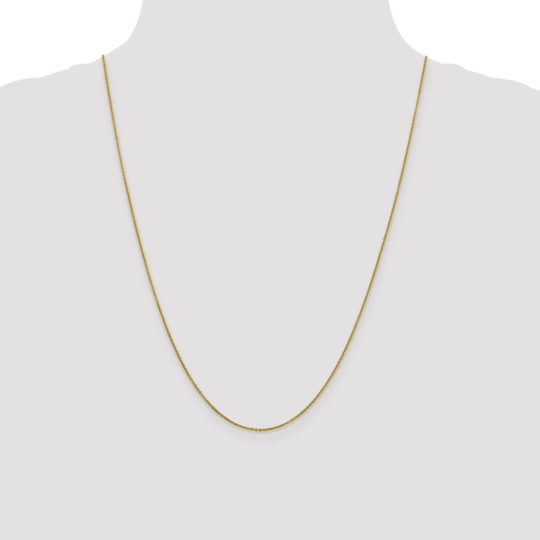 Leslie 10k Yellow Gold 1.3 mm Flat Cable Chain
