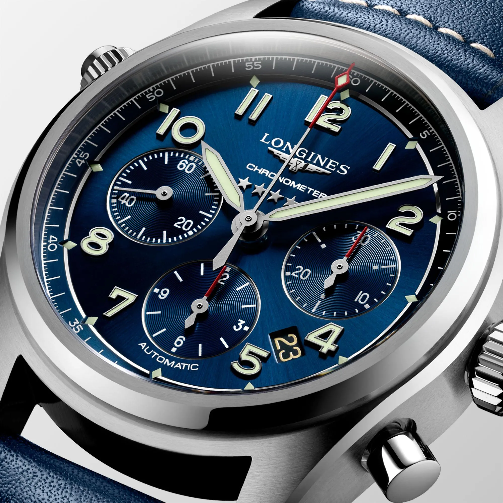 LONGINES SPIRIT WATCH SPRIGHTS 42mm Blue Automatic Steel L3.820.4.93.0