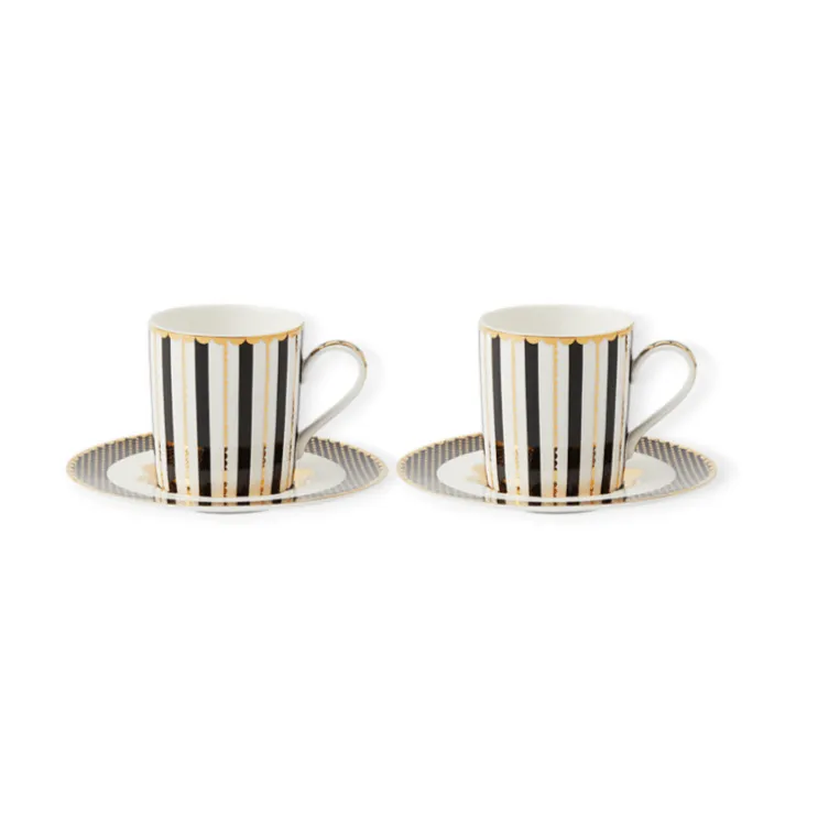 Maxwell & Williams Teas & C’s Regency Demi Cup & Saucer Set of 2 Black 100ml HV0486