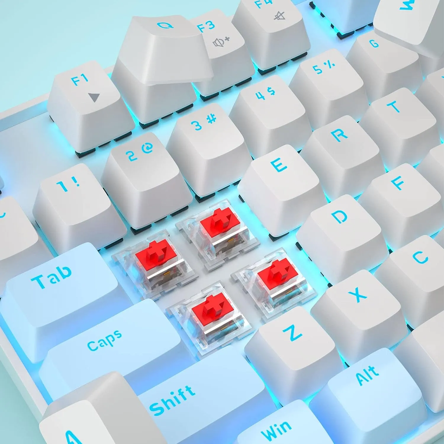 Mechanical Gaming Wired Keyboard LED Backlit Compact TKL