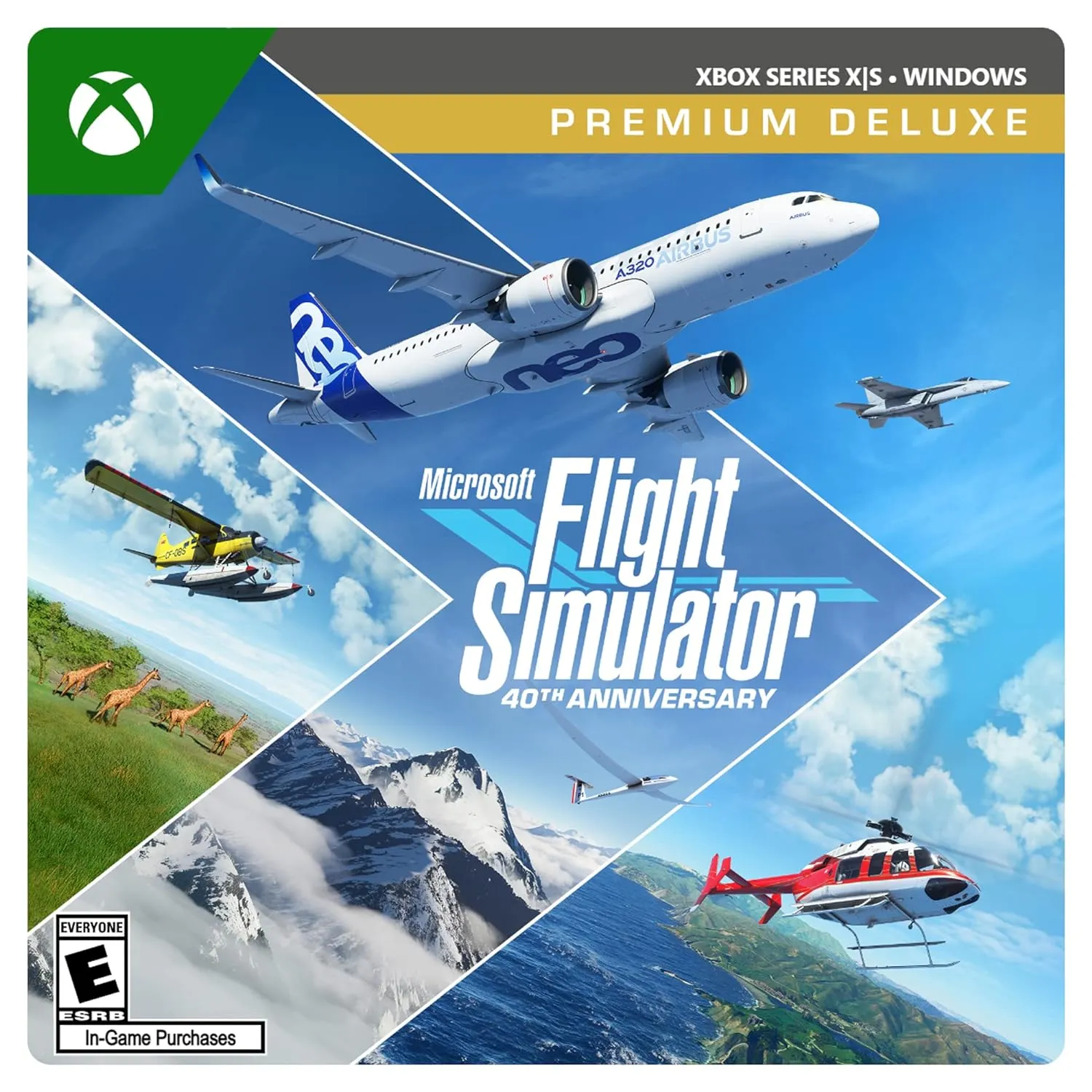 Microsoft Flight Simulator 40th Anniversary – Standard, Deluxe, Premium Deluxe Editions – Xbox Series X|S, Windows [Digital Code]