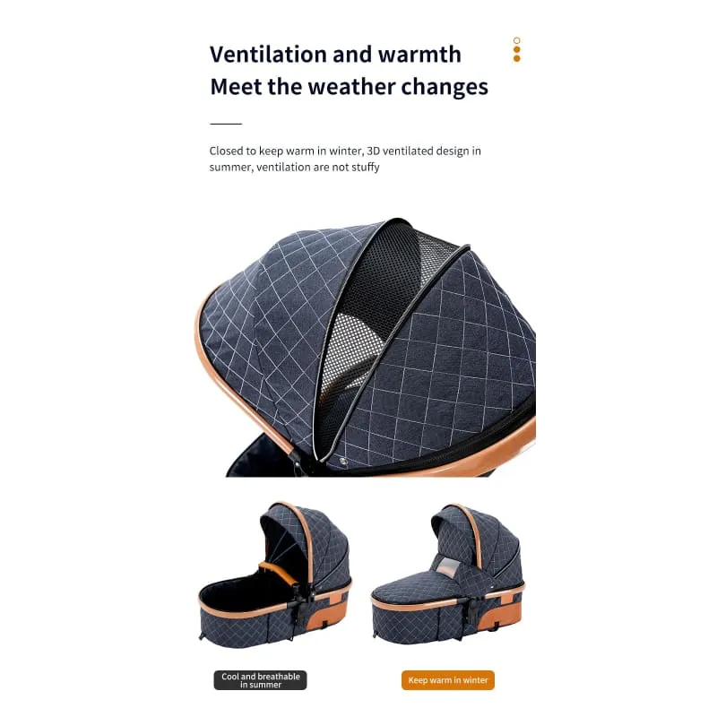 MZCV9Lux - High Landscape Reclining Foldable 3-in-1 Baby Stroller