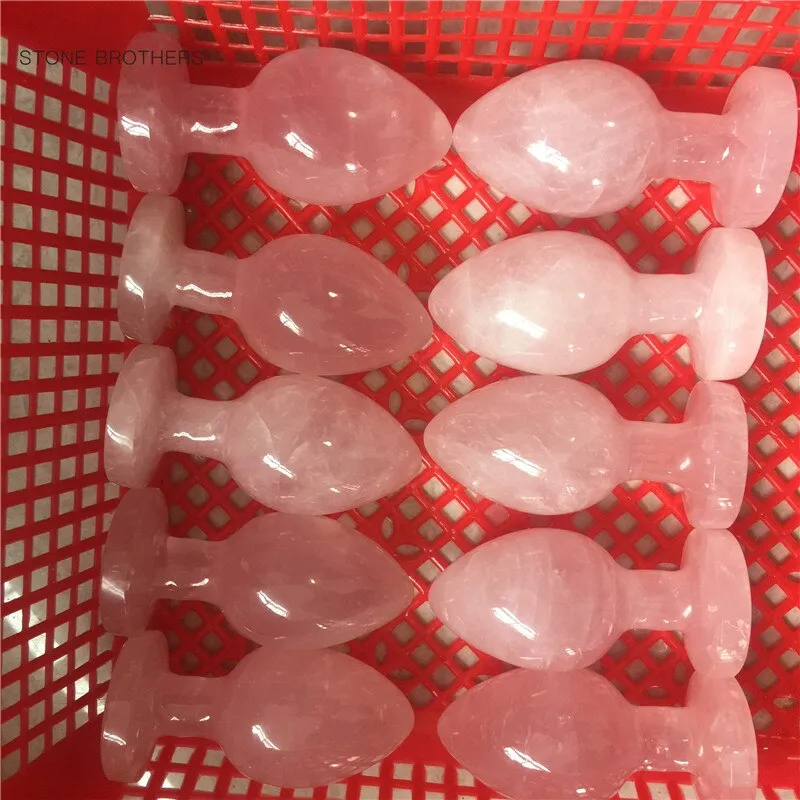 Natural Crystal Quartz Massage Wand Gemstone Rose Quartz Yoni  for Women Health Smooth Polished Healing Stone