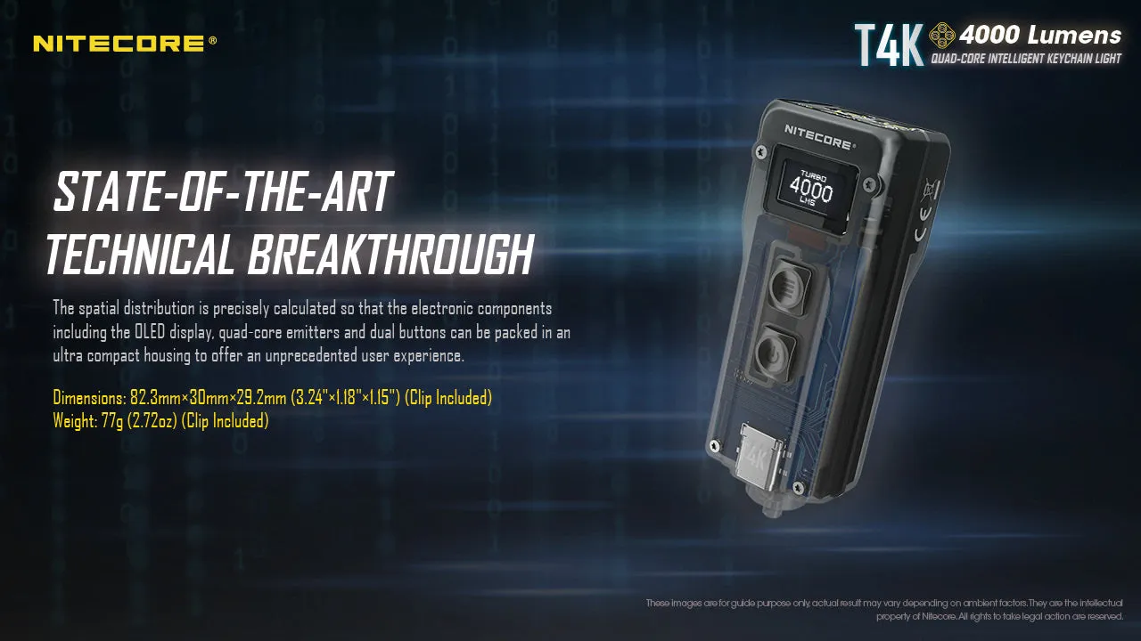 NITECORE 4000LUMENS KEYCHAIN LIGHT (T4K)