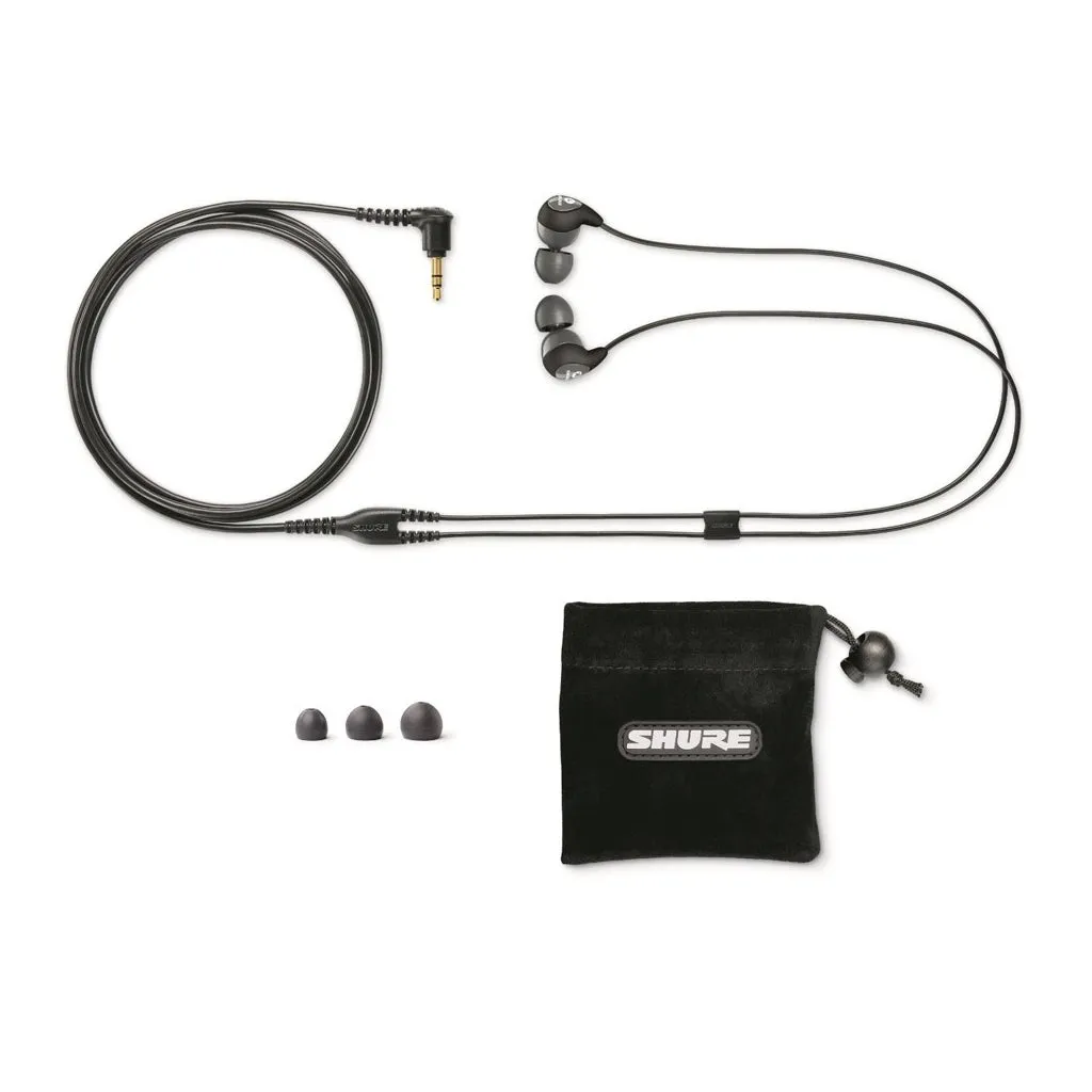 Shure SE112-GR Stereo In-ear Grey Earphones, Sound Isolating