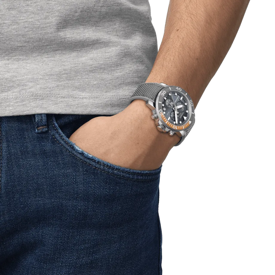 Tissot watch Seastar 1000 chronograph 45mm gray quartz steel t120.417.17.081.01