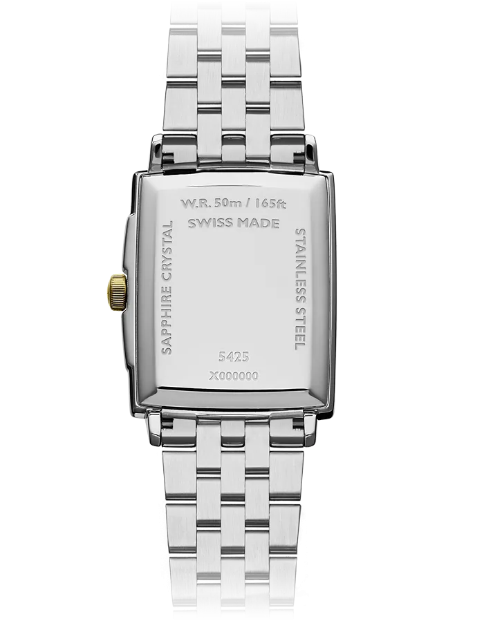 Toccata Classic Rectangular Stainless Steel White Dial Stainless Steel Bracelet Watch