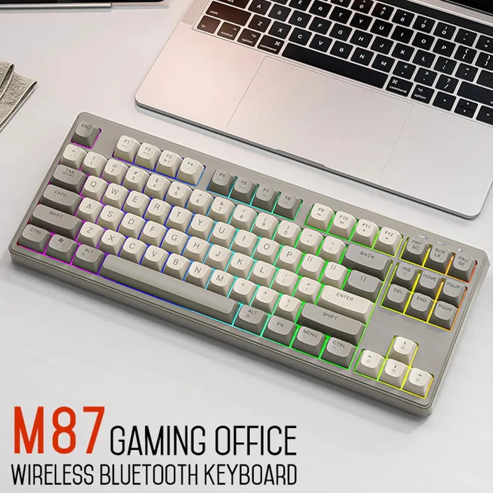 Wireless Mechanical Keyboard 2.4G Bluetooth Hot-Swappable RGB Backlit